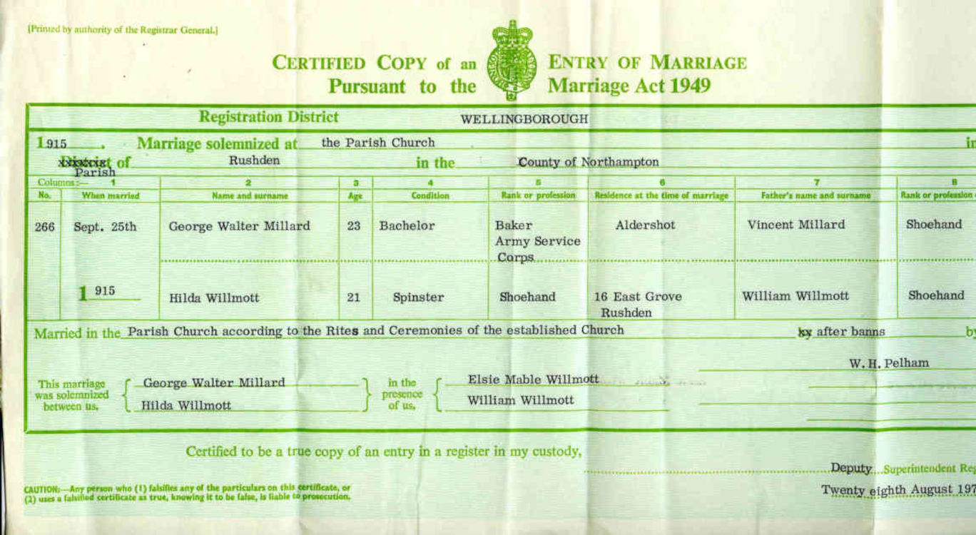 images my ideas 2/2 WC 1915 typed 1 George & Hilda's marriage certificate.jpg